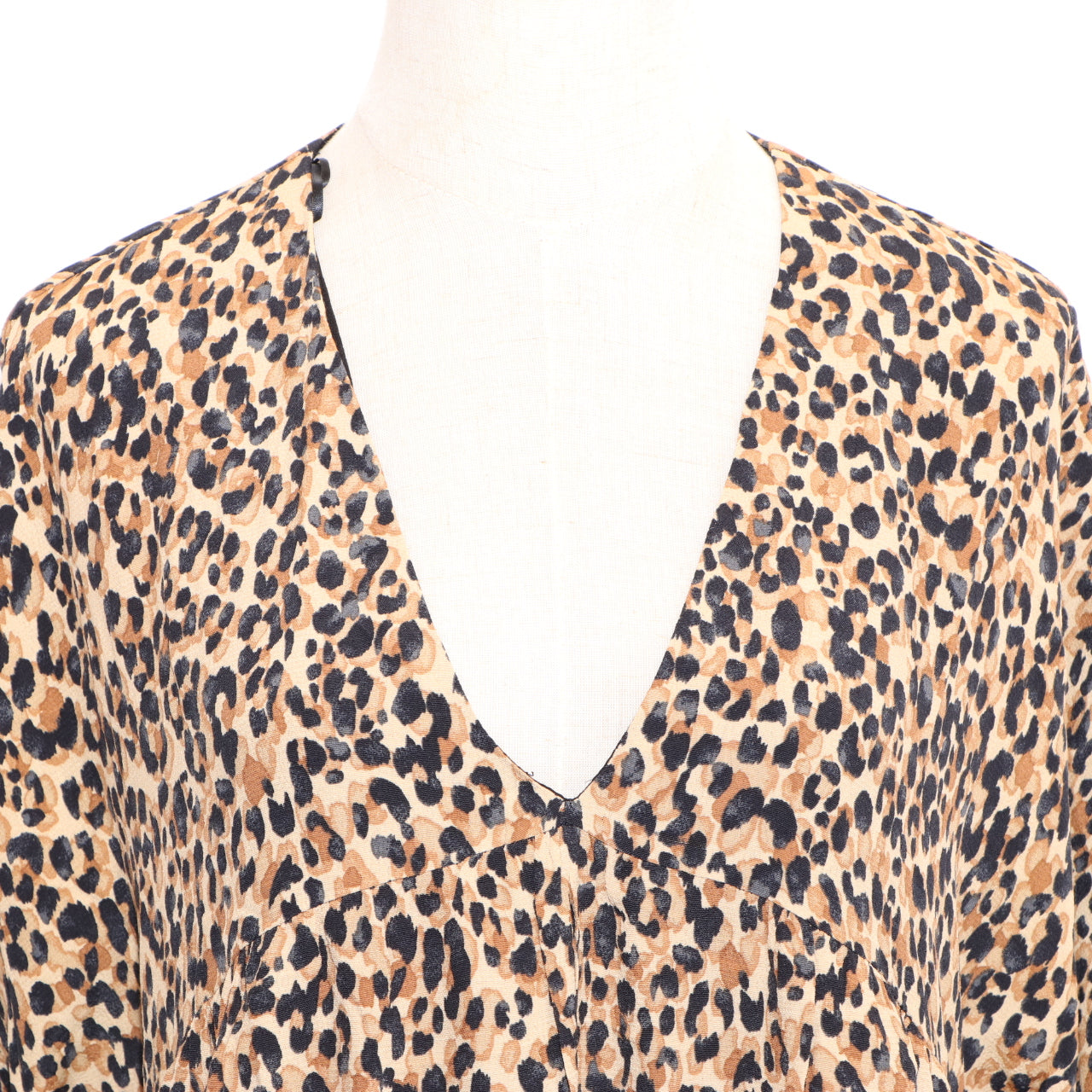 ★美品★ ZARA ザラ トップス チュニック 七分袖 レオパード柄 ゆったりシルエット カジュアル