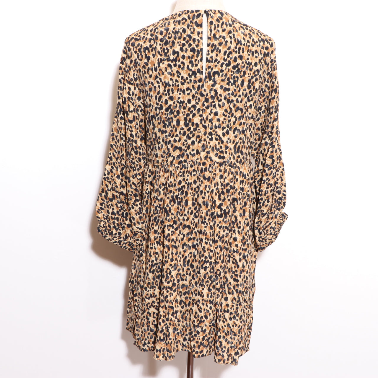 ★美品★ ZARA ザラ トップス チュニック 七分袖 レオパード柄 ゆったりシルエット カジュアル